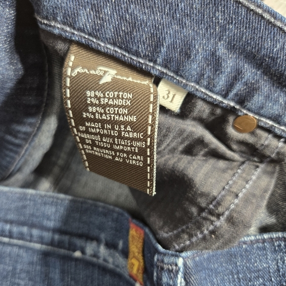 7 FOR ALL MANKIND Distressed Roxanne Jeans sz 31 - Picture 4 of 10